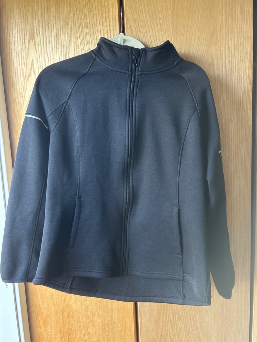 Danskin Black Full-Zip Jacket with Stand Collar